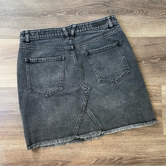 Volcom Black Denim High Rise Skirt 12 - Picture 2 of 4